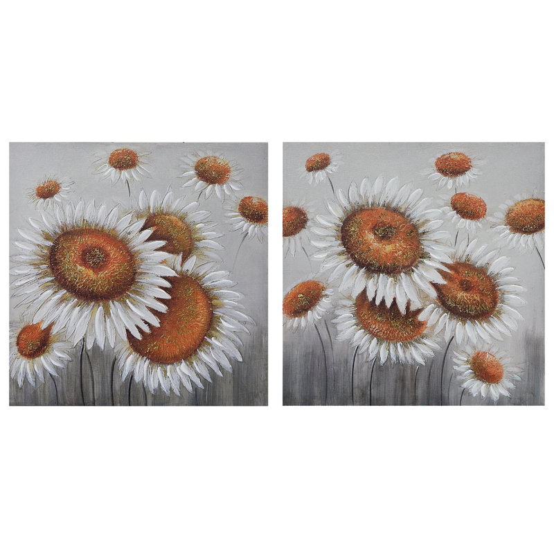 Ensemble de 2 décorations murales tournesol