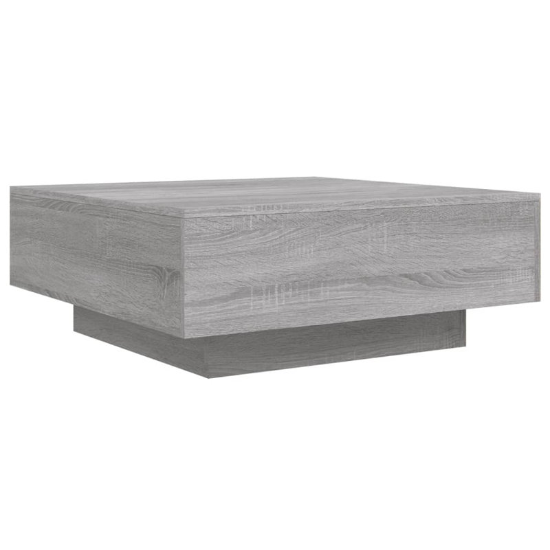 Table basse d'appoint pour salon vidaXL, Gris Sonoma, H 12,2 po x L 31,5 po x l 31,5 po