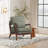 25.4'' Wide Classic Upholstered Solid Wood Armchair with Side Storage Pocket-100749466
