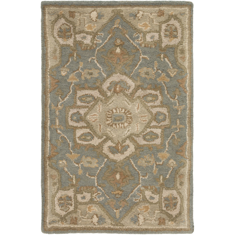 Tapis oriental multicolore en laine touffeté à la main BuckHill, Rectangle 4 pi x 6 pi