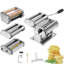 Machine à pâtes, 9 épaisseurs réglables, rouleaux et coupe-pâtes en acier inoxydable, presse manuelle, ensemble d'ustensiles de cuisine pour la fabrication de pâtes, idéal pour les spaghettis et les lasagnes