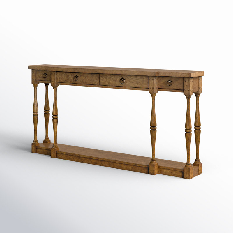Sanctuary Four-Drawer 72" Thin Console, Light Ash