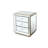 Flash Mirror Three Drawer Cabinet