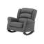 Chaise berçante Fabien en tissu gris