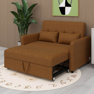 Versatile Sofa Chair Bed Convertible Sleeper Bed, Adjustable Oversized Armchair With Dual USB Charging Ports