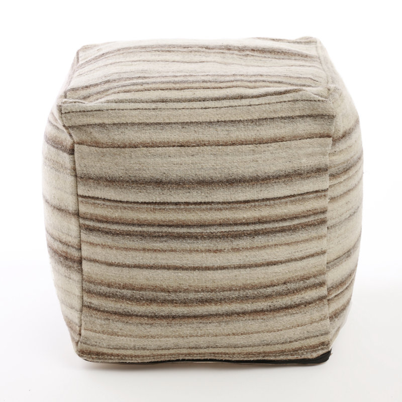 Burliegh Upholstered Pouf, Cream