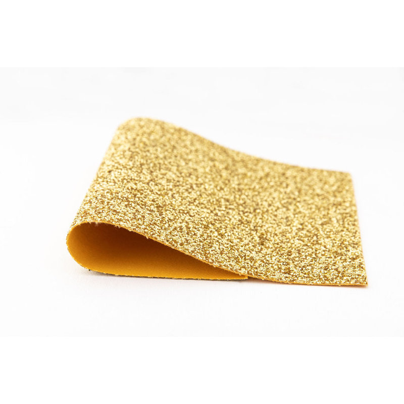 Or - Échantillon de papier peint scintillant véritable (format A6)