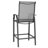 Outdoor 2-Piece PVC-coated polyester Bar Stools of 2, 23'' High Backrest Outdoor Bar Stools with Metal Legs for Patio, Gray