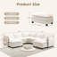Canapé modulaire en U 113,2 po Beige-1813690184