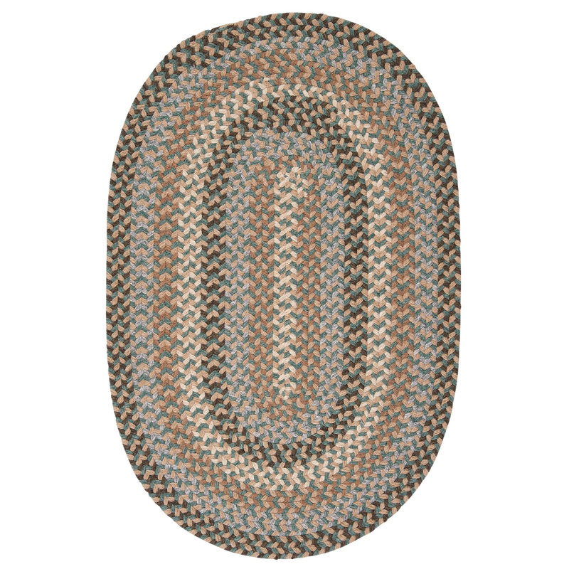 Tapis réversible en laine mélangée Lettie, Ovale 12 pi x 15 pi