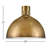 Clendon 1-Light Dimmable Metal Dome Pendant-74008654-74008651-74008649