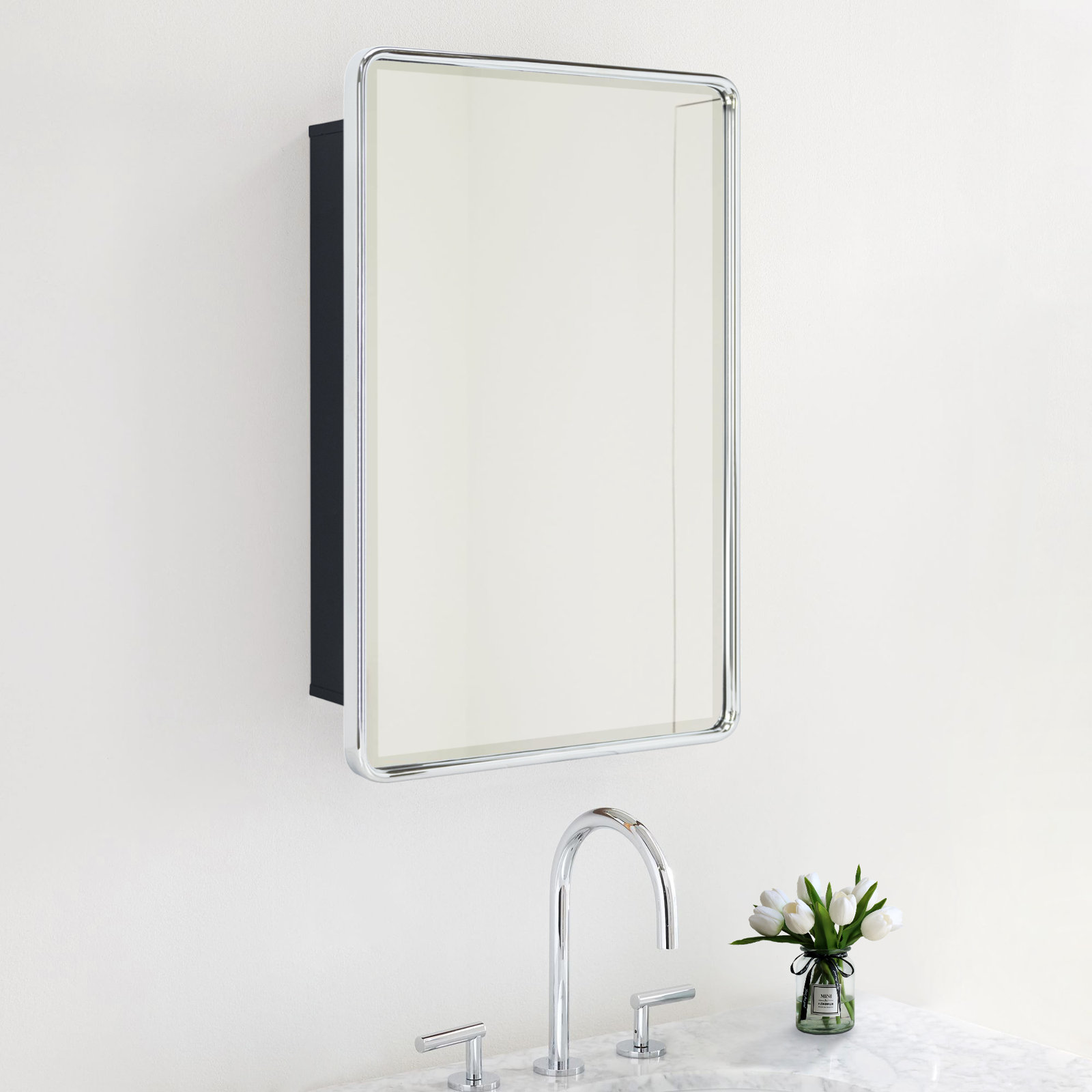 Bryand Surface Medicine Cabinet, 24" x 16", Chrome