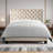 Winston Porter Fabric Upholstered Bed Frame with Adjustable Headboard-1021784462-1021784454