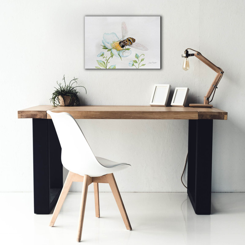 Toile épique «Bee in Watercolor» par Jean Plout, 26 po x 18 po, H 18 po x l 26 po
