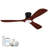 52 Inch Smart Wood Low Profile Ceiling Fan with Lights Remote-465337928-465337930