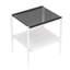 Ensemble de 3 tables basses et tables de bout, table en verre trempé avec panneau de fibres à densité moyenne, verre-1990936240