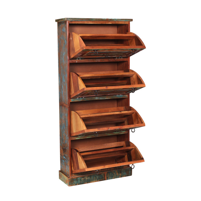 Valeri 20 Pair Solid Wood Shoe Storage Cabinet
