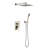 Wall Mounted Rain Shower System - 12" Head Brass & Stainless Powerful Water Flow Simulated Natural Control Valve Brushed Nickel Build Increased Simulation Finish-124646452