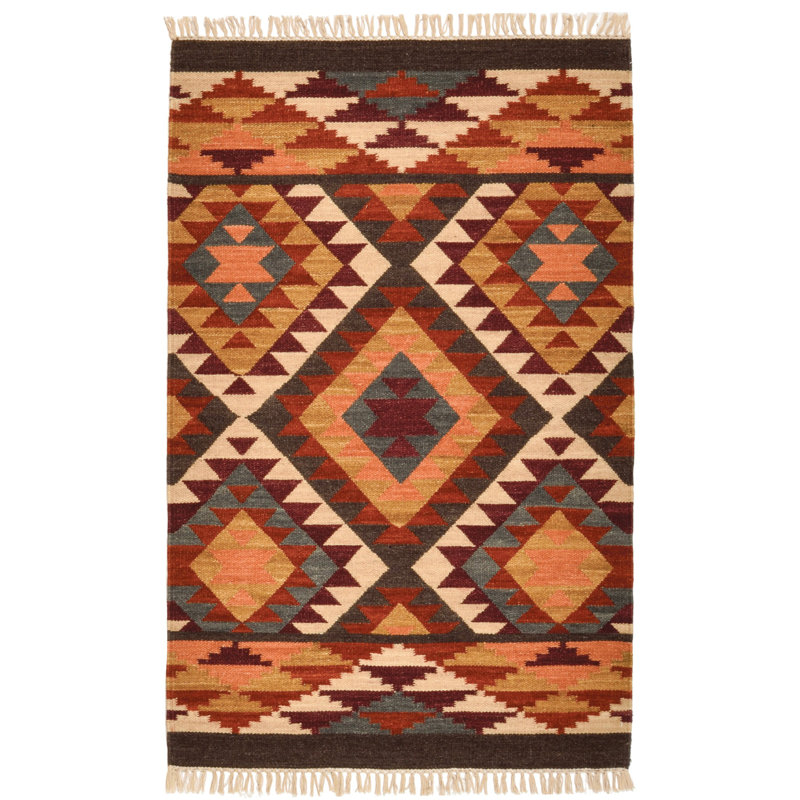 Keynot Striped Hand Woven Area Rug, Rectangle 75 x 120cm