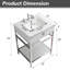 Meuble-lavabo de 24 po en marbre de Carrare naturel avec lavabo, structure en acier inoxydable argenté et tablette en verre-1572645743-1556390636