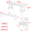 Ensemble de table à manger moderne et simple en bois massif-106973944