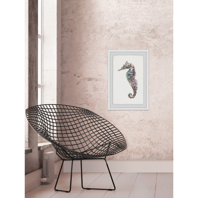 Lone Seahorse - Single Picture Frame Painting, 91 cm H x 61 cm W x 4 cm D