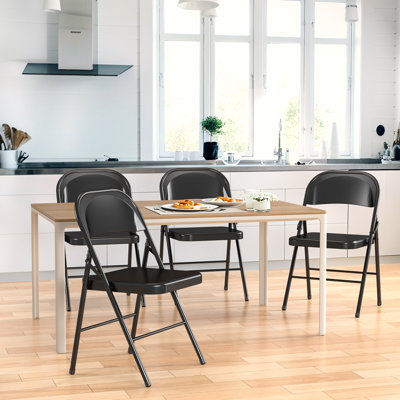 Landsbaugh Steel Stackable Folding Chair Folding Chair Set, Easy Storage, 350 lbs Capacity