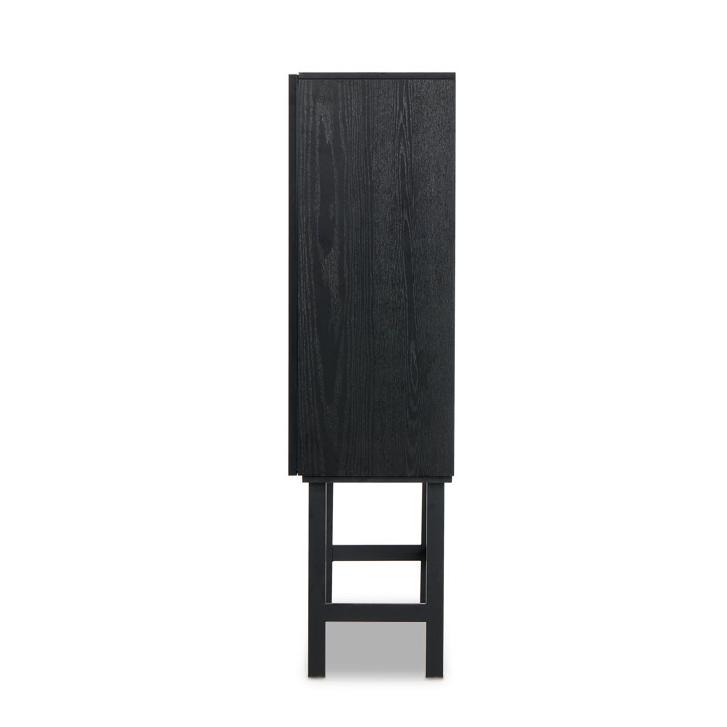 Hayward Cabinet-natural Walnut, Black Oak