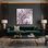 Abstrait floral 27, art mural beige sur toile