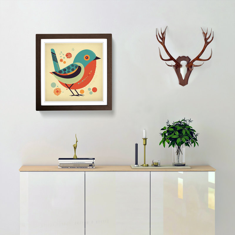 Single Picture Frame Print on Wood, Walnut