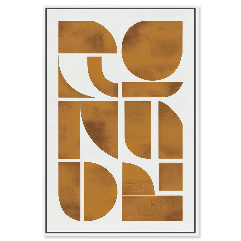Impression sur toile «Lost Shapes II» par Art Remedy, cadre blanc, 20 x 30, H 31 po x l 21 po, Cadre blanc