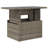 Garden Table Grey PE Rattan, Powder-Coated Steel, Tempered Glass-1535445327