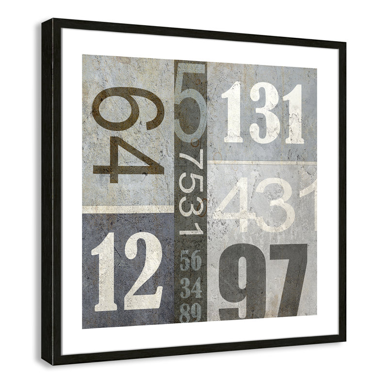 Art numérique encadré, H 26,5 po x l 26,5 po x P 1,18 po, Encadré de boîte noir