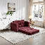 Canapé-lit double escamotable - Mousse moulée par compression, coussins inclus-126552648