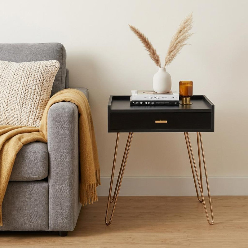  Table de bout avec tiroir Glam