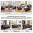 121.8" Upholstered Sectional Modern Chenille Modular Compression Banquette Sofa Dining Booth-494645477-494645483