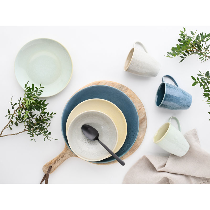 Reactive Piece Stoneware Dinnerware Set - Service for 4