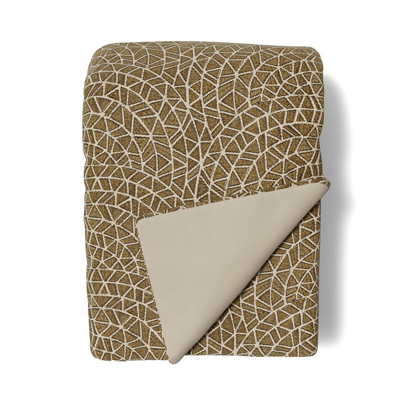 The Met x Ann Gish Ornament Throw, Gold/Charcoal