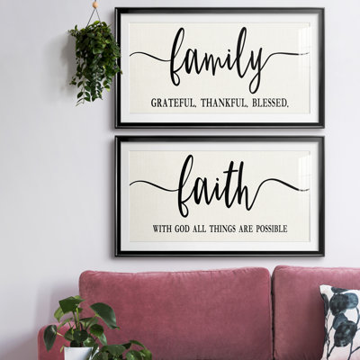 Family Grateful - 2 Piece Single Picture Frame Textual Art