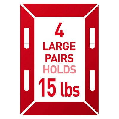 Grandes bandes suspendues Command de 15 lb Command, 14 paires (28 bandes de commande), cintres suspendus sans dommages, bandes murales sans outils pour la décoration intérieure, bandes adhésives blanches