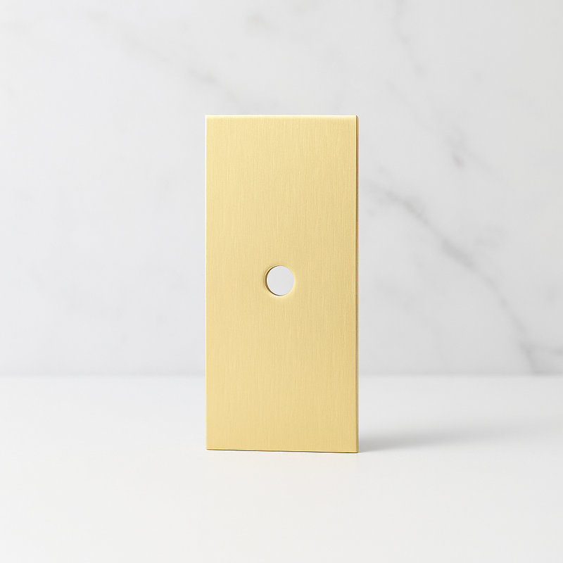 2.25" Modern Brass Rectangular Backplate