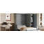 Grand lit mural avec placard, gris-455738401