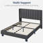 Upholstered Bed Frame with Channel Tufted Headboard-77082534-77082585