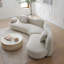 Canapé modulaire incurvé moderne, canapé 5 places Boucle pour le salon, la chambre à coucher, couleur beige, forme de croissant et dossier papillon pour remplir tout l'espace, 2 coussins