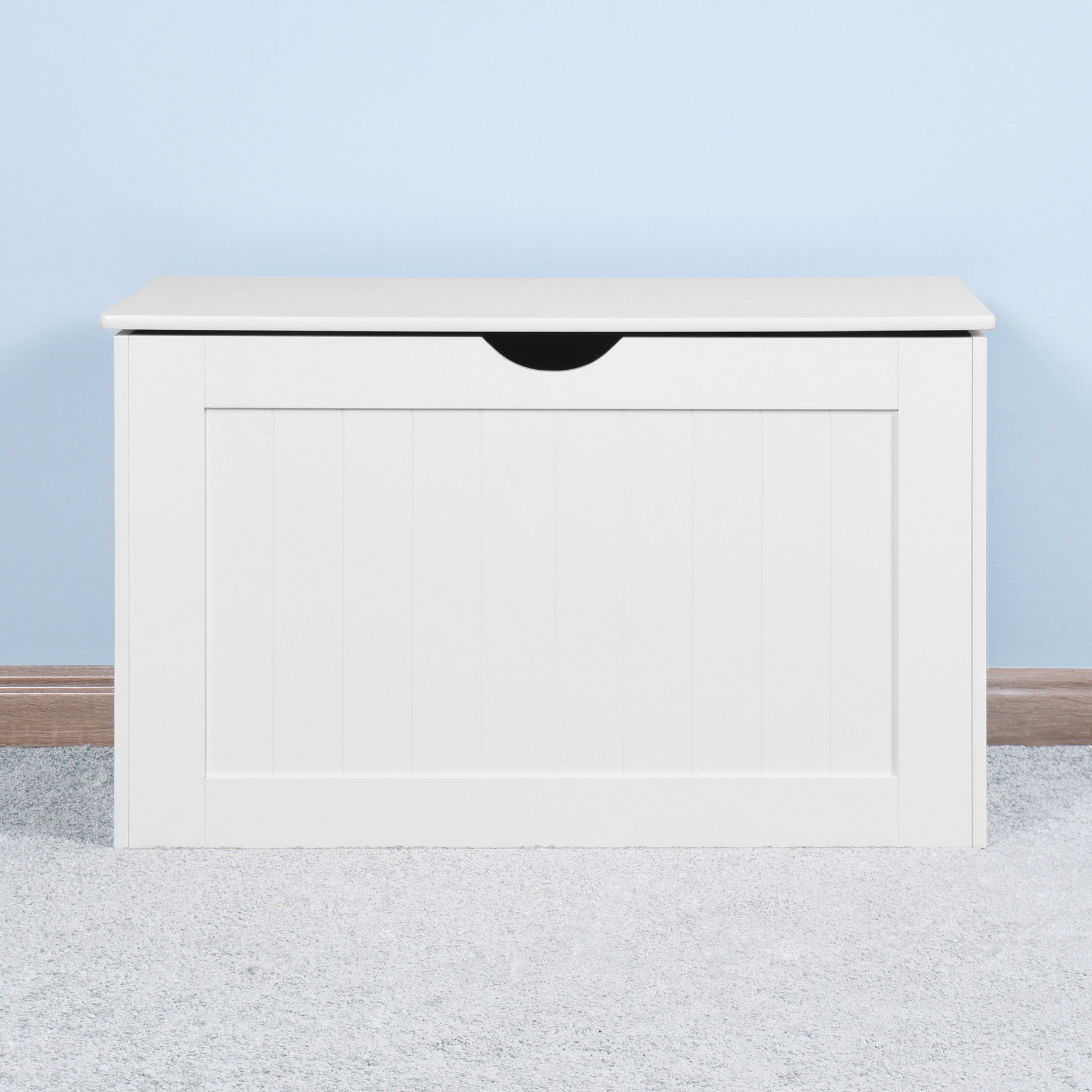 Ebern Designs Versatile White Storage Unit With Hinges - Use In Various ...