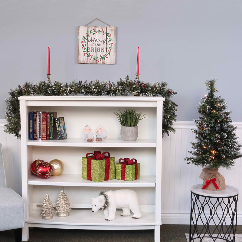 Glittery Bristle 36' H Lighted Artificial Christmas Tree