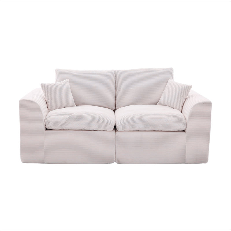 Canapé modulaire modulaire Cloud, canapé Comfy Cloud Modern, 2 places avec housses de coussin, meubles amovibles pour salon, chambre à coucher, appartements, dortoirs, sans assemblage requis