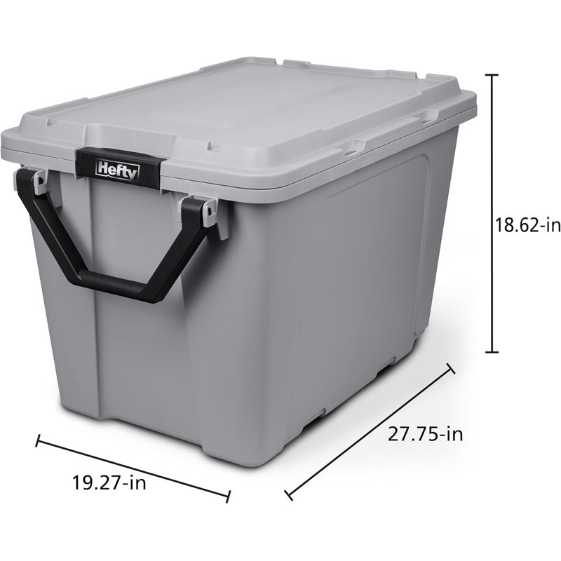 Hefty Max Pro 28 Gal - 4 Pack Wheeled Heavy Duty Storage Tote