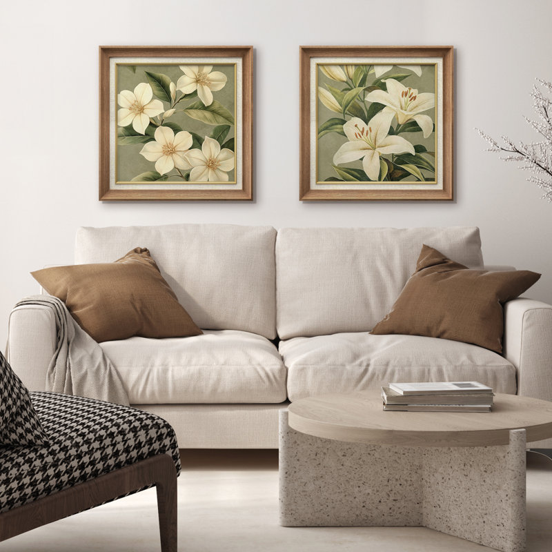 Art mural encadré sur toile Lily, Natural Gallery Frame, H 26 po x l 26 po