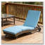 Chaise longue en osier avec design en forme de S profilé, coussin et inclinaison à 5 positions